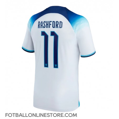 Billige England Marcus Rashford #11 Hjemmetrøye VM 2022 Kortermet